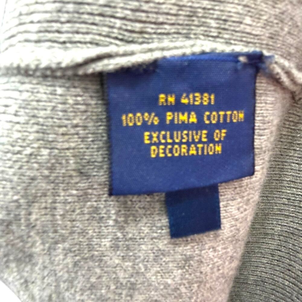 Polo Ralph Lauren Gray Pima Cotton Sweater Vest V-Neck Men’s Size L - Picture 3 of 7